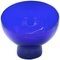 Blaue Italienische Murano Kunstglas Vase mit Standvase, 1970er 1