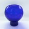 Blue Italian Murano Art Glass Footed Bowl Vase, 1970s 3