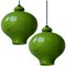 Green Glass Pendant Lights by Hans-Agne Jakobsson for Staff, 1960s, Set of 2 1