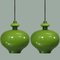 Green Glass Pendant Lights by Hans-Agne Jakobsson for Staff, 1960s, Set of 2 4