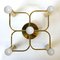 Sculptural Brass 5-Light Ceiling Or Wall Flushmount from Leola, 1970s 5