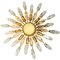 Applique Flushmount in cristallo e stilkronen in ottone dorato, Italia, Immagine 2
