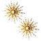 Paar italienischer Stilkronen Wandlampen aus Kristallglas & Vergoldetem Messing 1