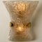Textured Murano Glass Brass Sconces, 1960s, Set of 2 10
