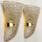 Textured Murano Glass Brass Sconces, 1960s, Set of 2 2