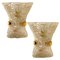 Textured Murano Glass Brass Sconces, 1960s, Set of 2 1