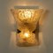 Textured Murano Glass Brass Sconces, 1960s, Set of 2, Image 9