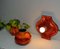 Large Red Ceramic Wall Light, 1960s, Image 8
