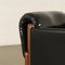 Armchair in Stained Beech & Leatherette, 1960s 4