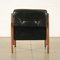 Armchair in Stained Beech & Leatherette, 1960s 10