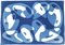Cianotipo Avantgarde con toni blu e curve, 2021, Carta, Immagine 1
