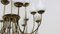 Italian Brass and Opaline Glass Ceiling Lamp, 1950s, Image 8