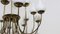 Lampada da soffitto in ottone e vetro opalino, Italia, anni '50, Immagine 8