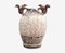Mid-Century Bronze and Silver Ceramic Vase 1