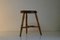 Antique Workshop Stool in Ash and Maple, Image 2