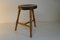 Antique Workshop Stool in Ash and Maple, Image 6