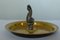 Mid-Century Swedish Ashtray in Brass with Mythical Fish in Zinc from Skultuna, 1940s 4