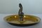 Mid-Century Swedish Ashtray in Brass with Mythical Fish in Zinc from Skultuna, 1940s, Image 4
