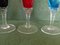 Farbige Champagnergläser aus Muranoglas, 1950er, 5er Set 6
