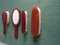 Bakelite Barber Set with Mirror, Hairbrush and Two Clothes Brushes, 1950s, Set of 4 15