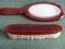 Bakelite Barber Set with Mirror, Hairbrush and Two Clothes Brushes, 1950s, Set of 4 12
