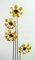 Metall, Chrom und Murano Glas Stehlampe mit Blumen von Mazzega, 1970er 4