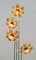 Metall, Chrom und Murano Glas Stehlampe mit Blumen von Mazzega, 1970er 2