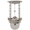 Antique Brass Nickel-Plated Pendant Lamp with Cut Glass, Image 1