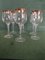 Copas de vino de cristal con borde dorado, años 60. Juego de 6, Imagen 2