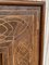 Antique Geometric Marquetry Inlaid Mahogany Mirror with Carved Crest, Image 7