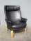 Vintage Scandinavian Black Leather Lounge Chair by Arne Norell for Arne Norell AB 14