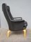 Vintage Scandinavian Black Leather Lounge Chair by Arne Norell for Arne Norell AB 9