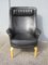 Vintage Scandinavian Black Leather Lounge Chair by Arne Norell for Arne Norell AB 13