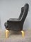 Sillón escandinavo vintage de cuero negro de Arne Norell para Arne Norell AB, Imagen 6