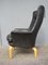 Vintage Scandinavian Black Leather Lounge Chair by Arne Norell for Arne Norell AB 6