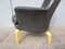 Vintage Scandinavian Black Leather Lounge Chair by Arne Norell for Arne Norell AB 5