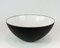 Black Metal and White Enamel Krenit Bowl by Herbert Krenchel, 1960s 2