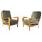 Mid-Century Armchairs in Cherry and Maple by Paolo Buffa, Italy, Set of 2 1