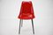 Red Fiberglass Dining or Desk Chair, Czechoslovakia, 1960s 4