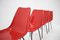 Mid-Century Red Fiberglass Dining Chairs, Czechoslovakia, 1960s, Set of 4, Image 3