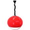 Mid-Century Red Pendant by Harvey Guzzini for Meblo, 1970s, Image 1