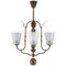 Swedish Grace Chandelier in Glass and Brass 1
