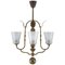 Swedish Grace Chandelier in Glass and Brass, Image 1