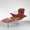 Sedia Seagull con poggiapiedi di Gosta & Eriksson per Fritz Hansen, Danimarca, anni '60, set di 2, Immagine 5