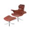 Seagull Chair & Footstool by Gosta & Eriksson for Fritz Hansen, Denmark, 1960, Set of 2 1