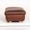 Brown Leather Valentino Ottoman from Machalke, Image 7