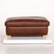Brown Leather Valentino Ottoman from Machalke 5