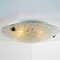 Textured Murano Flush Mount or Wall Light from Hillebrand, 1960s 6