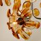 Orange and Clear Murano Glass & Chrome Chandelier from Mazzega, 1960s, Image 19