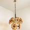 Orange and Clear Murano Glass & Chrome Chandelier from Mazzega, 1960s 9